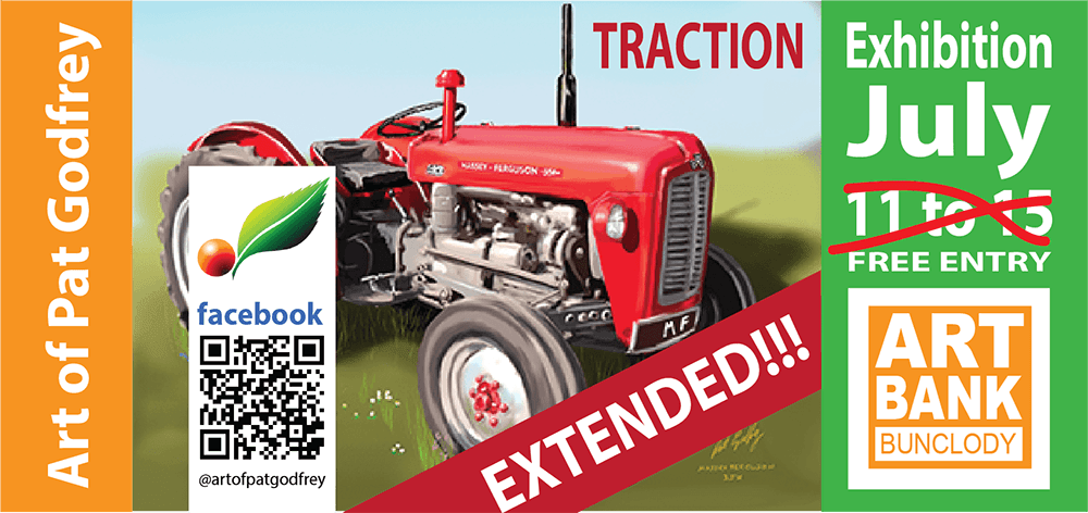 Pat Godfrey's Traction exhibition July 11 to 15 at ARTBANK Bunclody